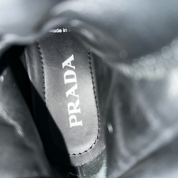 Prada Monolith Leather and Re- Nylon Combat Boots Size 37 - Picture 15 of 16
